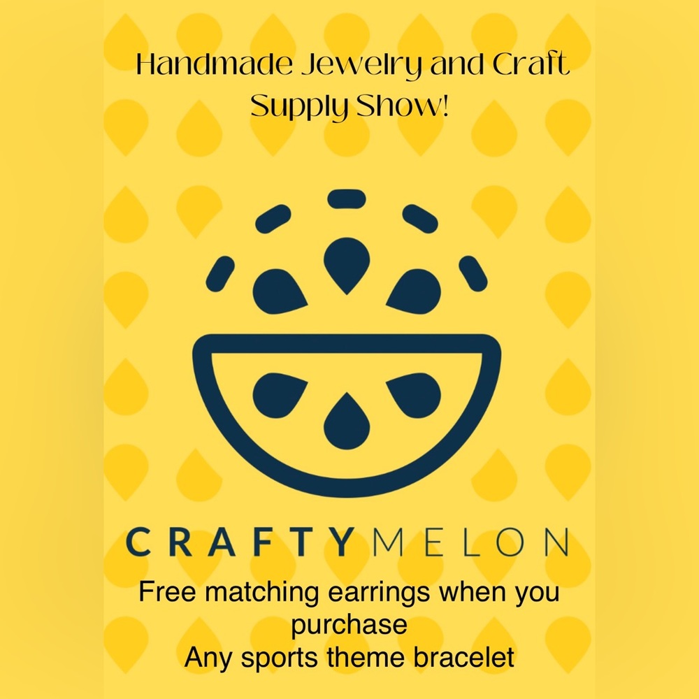 Free matching earrings when you purchase any sport theme bracelet.